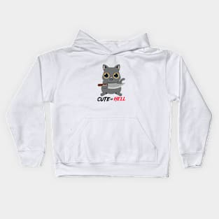 Cute as Hell Cat Kids Hoodie